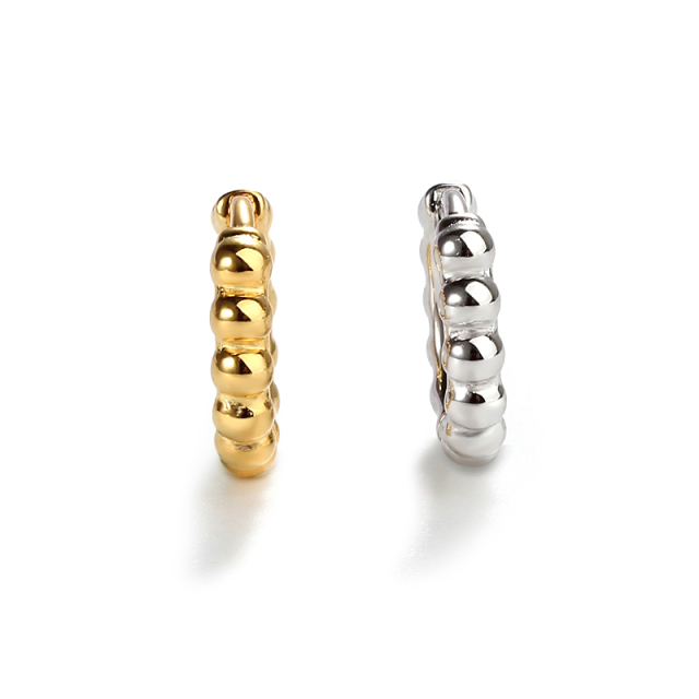 Sterling Silver 925 Dots Huggie Earring 2022 New Trend