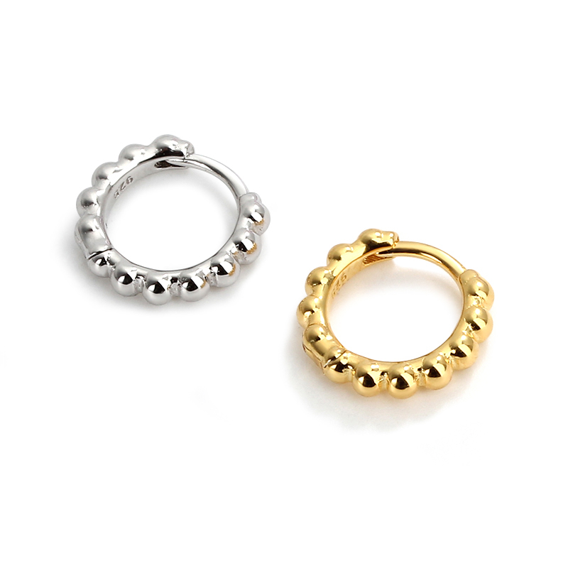 Sterling Silver 925 Dots Huggie Earring 2022 New Trend