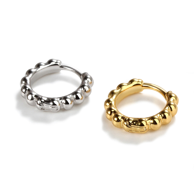 Sterling Silver 925 Dots Huggie Earring 2022 New Trend