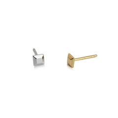 925 Sterling Silver Square Polished Earring Studs