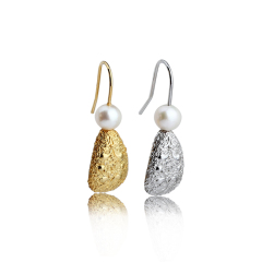 925 Sterling Silver Geometry Metal Drop Earrings Hook