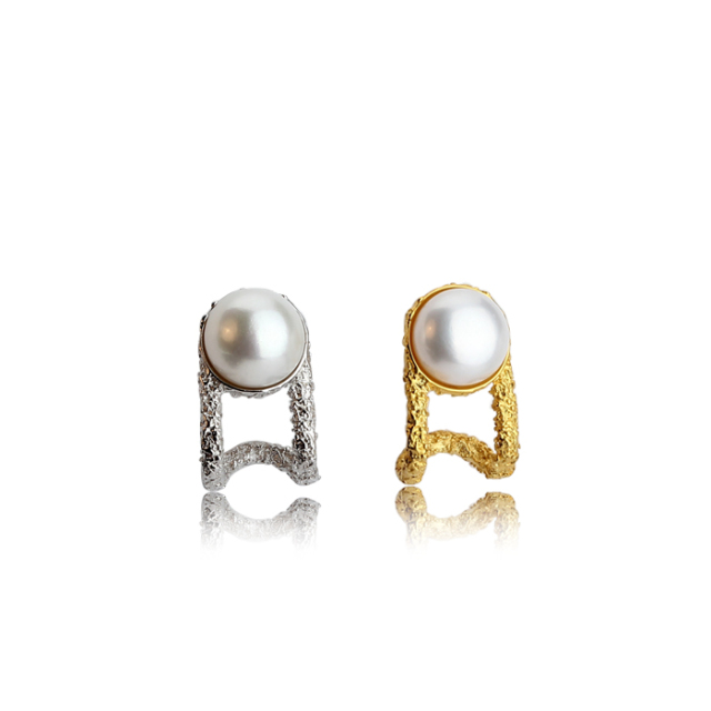 925 Sterling Silver Geometry New Design Earrings Stud