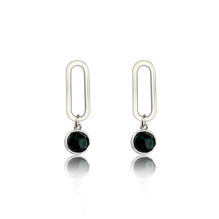 925 Sterling Silver U Shape Geometry Fashion Charm Earrings Stud