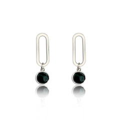 925 Sterling Silver U Shape Geometry Fashion Charm Earrings Stud