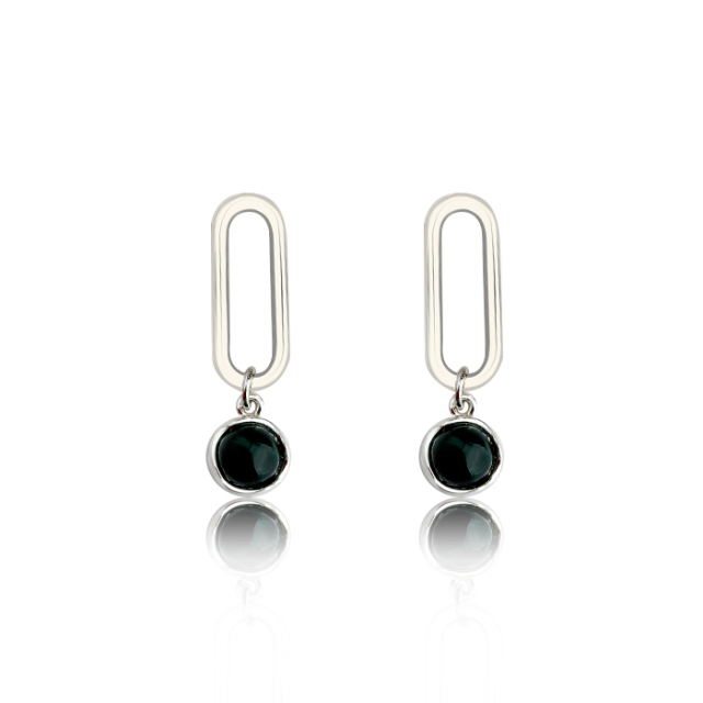 925 Sterling Silver U Shape Geometry Fashion Charm Earrings Stud