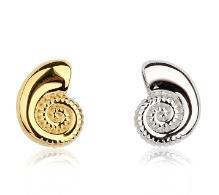 925 Sterling Silver Sea Snail  Earring Stud