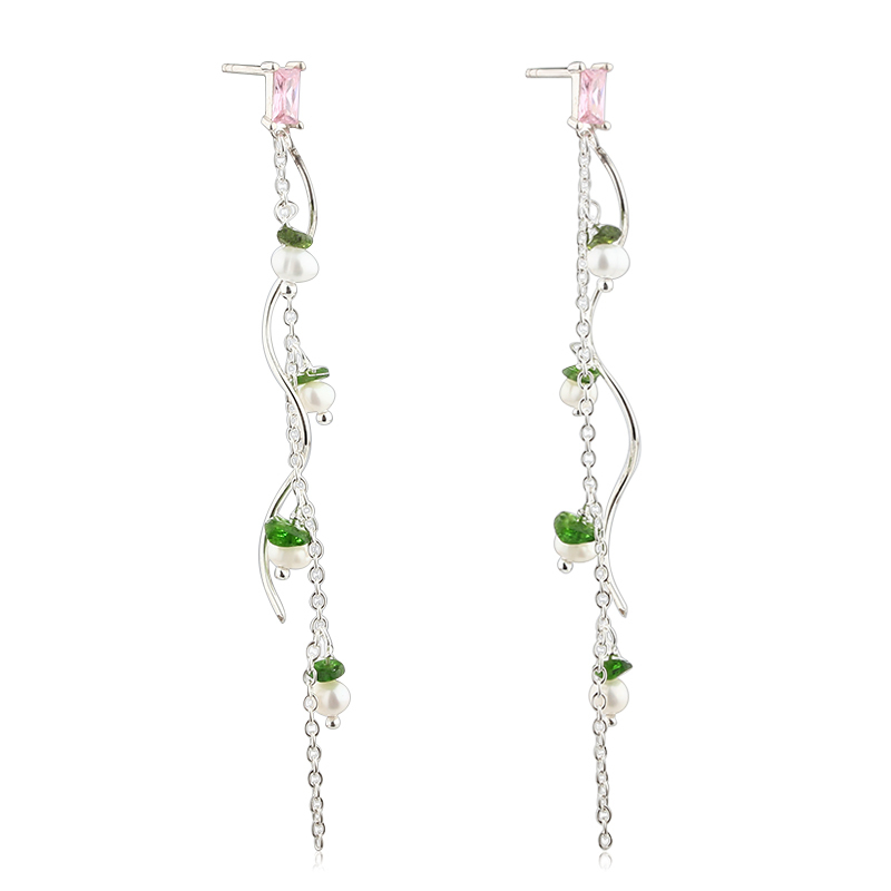 925 Sterling Silver Baroque Pearl Earrings