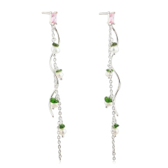 925 Sterling Silver Baroque Pearl Earrings