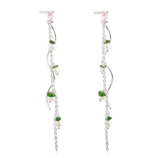 925 Sterling Silver Baroque Pearl Earrings
