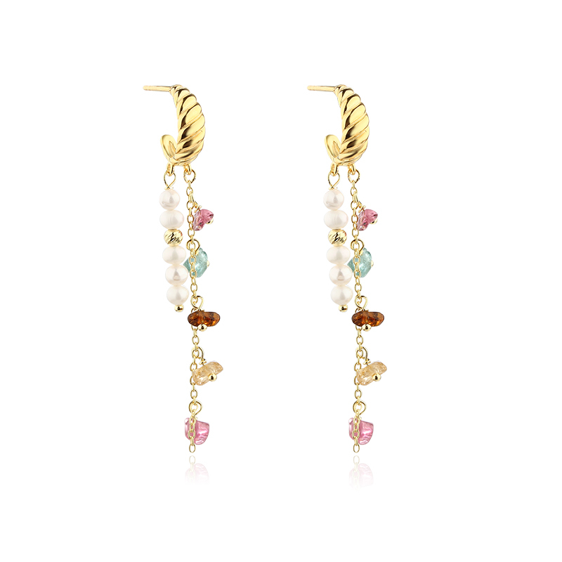 925 Sterling Silver Baroque Pearl Earrings