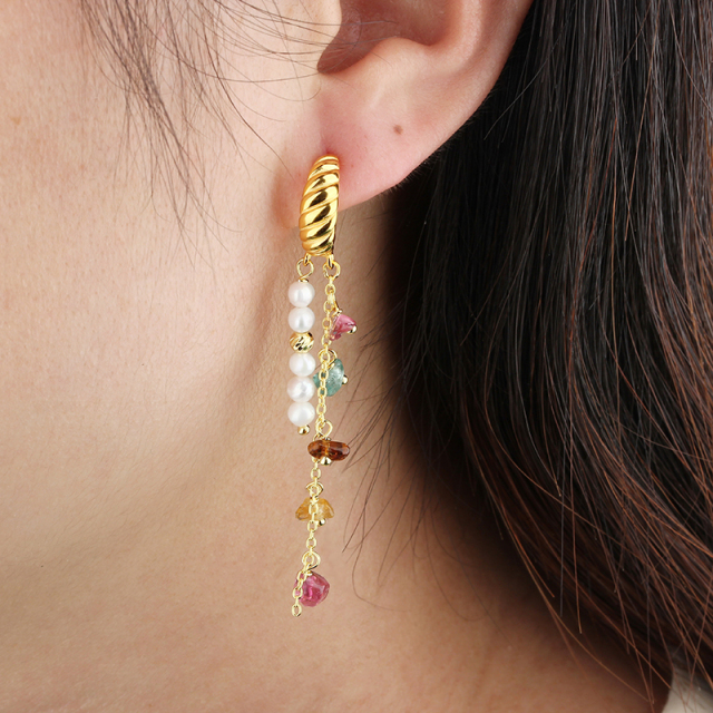 925 Sterling Silver Baroque Pearl Earrings