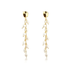 925 Sterling Silver Baroque Pearl Earrings