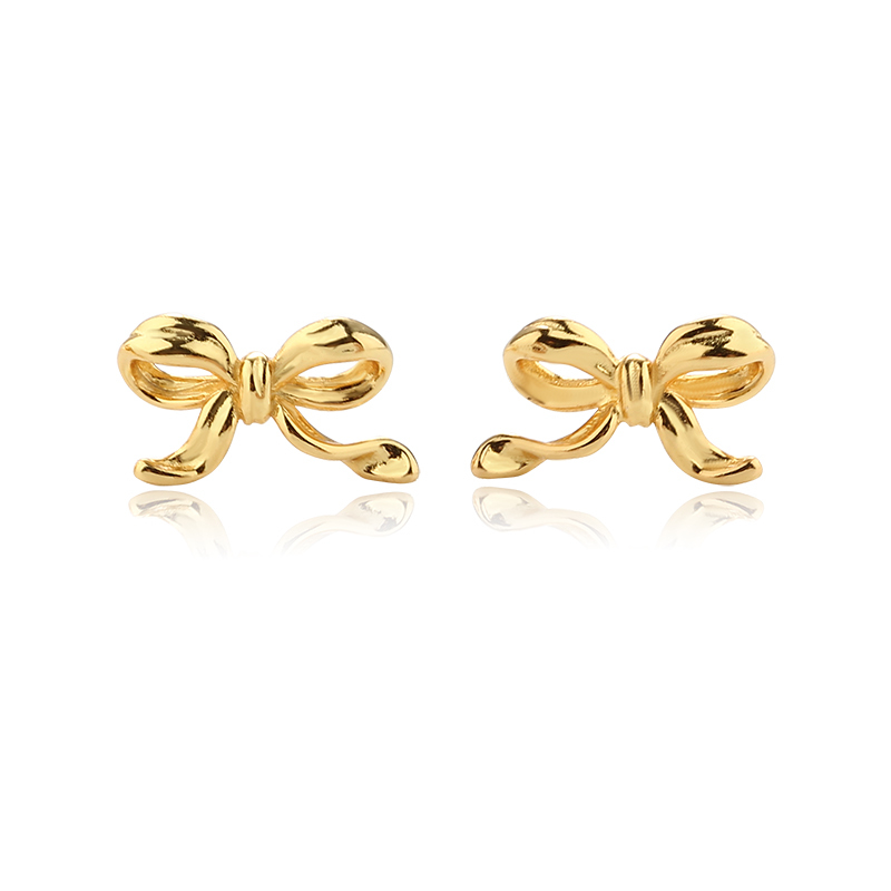 925 Sterling Silver Bow Knot Earrings Studs
