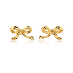 925 Sterling Silver Bow Knot Earrings Studs