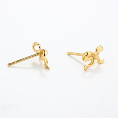 925 Sterling Silver Bow Knot Earrings Studs