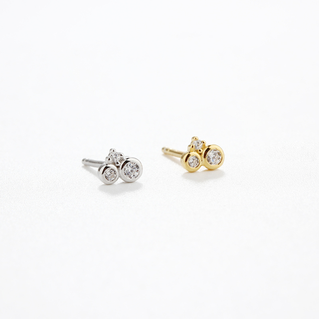 925 Sterling Silver CZ Earring Studs