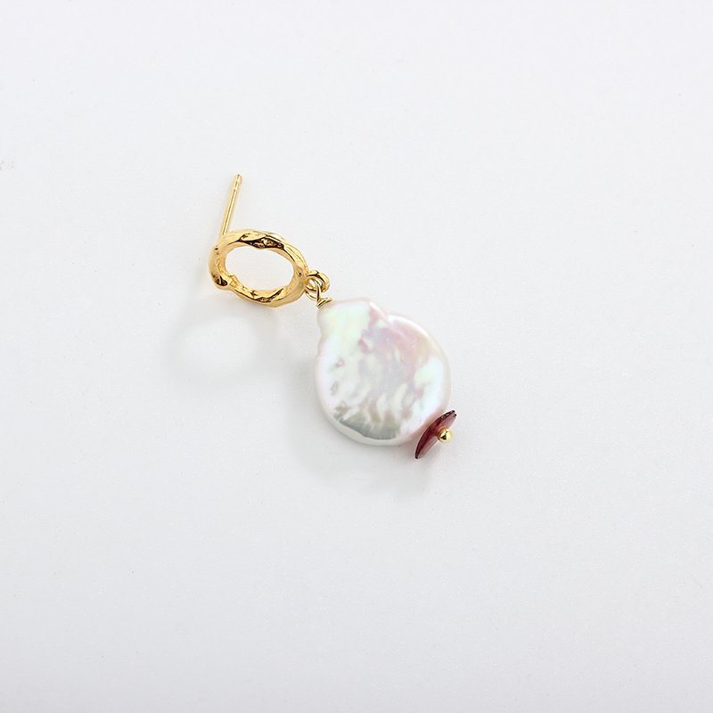 925 Sterling Silver Baroque Pearl Earring Studs