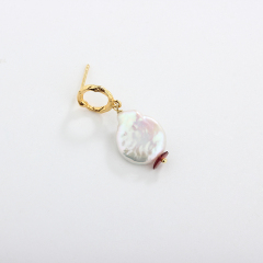 925 Sterling Silver Baroque Pearl Earring Studs