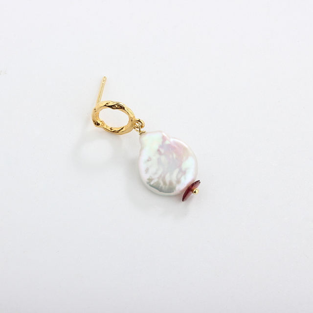 925 Sterling Silver Baroque Pearl Earring Studs