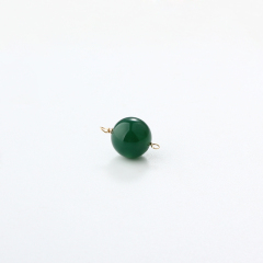 14K Gold Filled Green Agate Connector