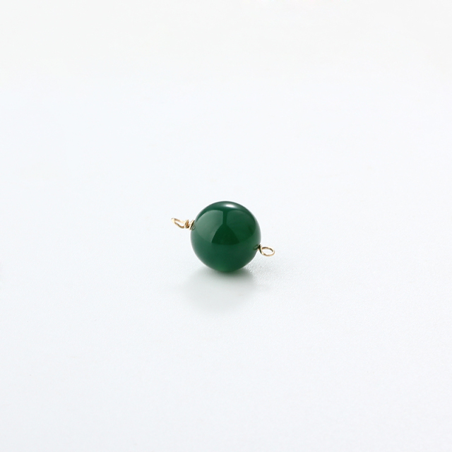 14K Gold Filled Green Agate Connector