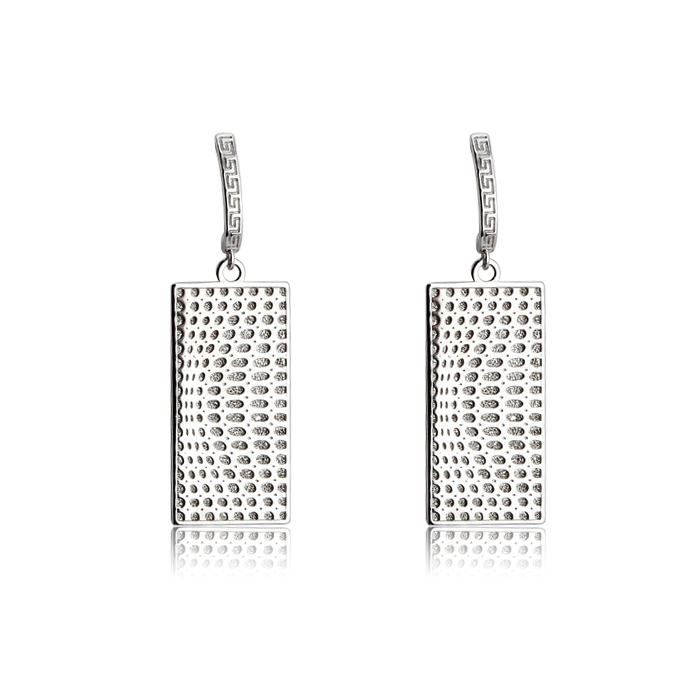 925 Sterling Silver Sets Jewelry Hammered Earrings Drop