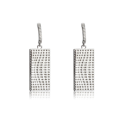 925 Sterling Silver Sets Jewelry Hammered Earrings Drop