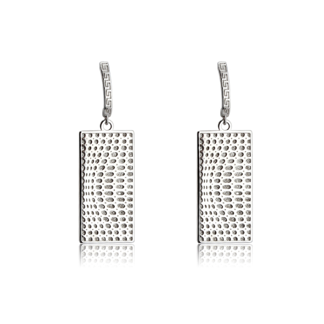 925 Sterling Silver Sets Jewelry Hammered Earrings Drop