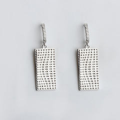 925 Sterling Silver Sets Jewelry Hammered Earrings Drop