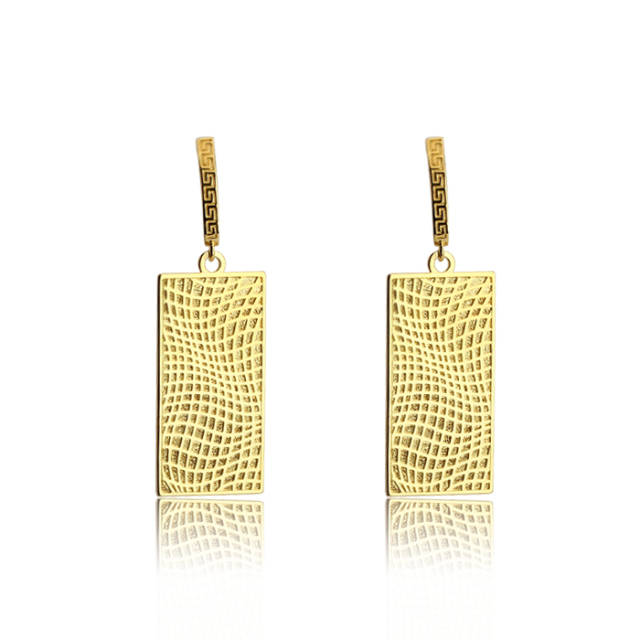 925 Sterling Silver Sets Jewelry Hammered Earrings Drop
