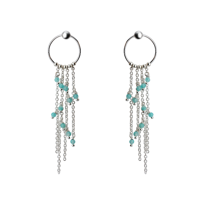 925 Sterling Silver Gemstone Chandelier Earrings Drop