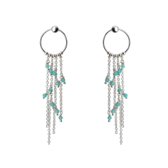 925 Sterling Silver Gemstone Chandelier Earrings Drop