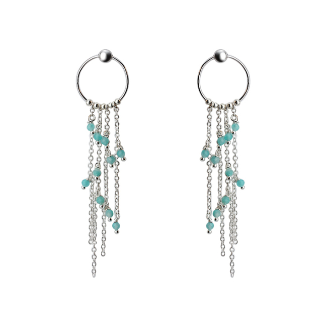925 Sterling Silver Gemstone Chandelier Earrings Drop