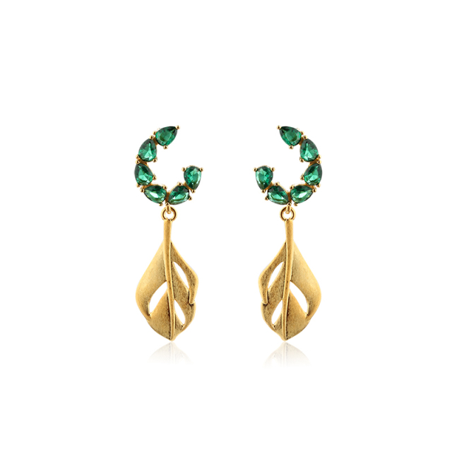 925 Sterling Silver Crystal &amp; Baroque Pearl Earring Studs