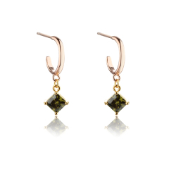 925 Sterling Silver Square 5*5mm CZ Studs Earrings