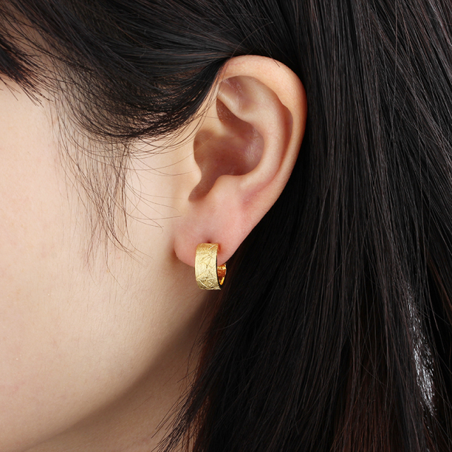 925 Sterling Silver 13mm Tiny Brushed Stud Earrings