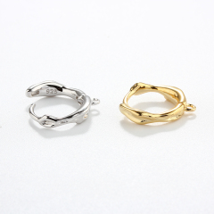 925 Sterling Silver Folded Huggie Earrings