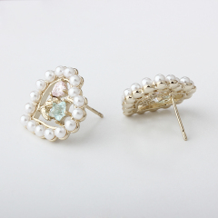 Gold-Tone Shell Pearl Heart Star & Shoe Stud Earrings