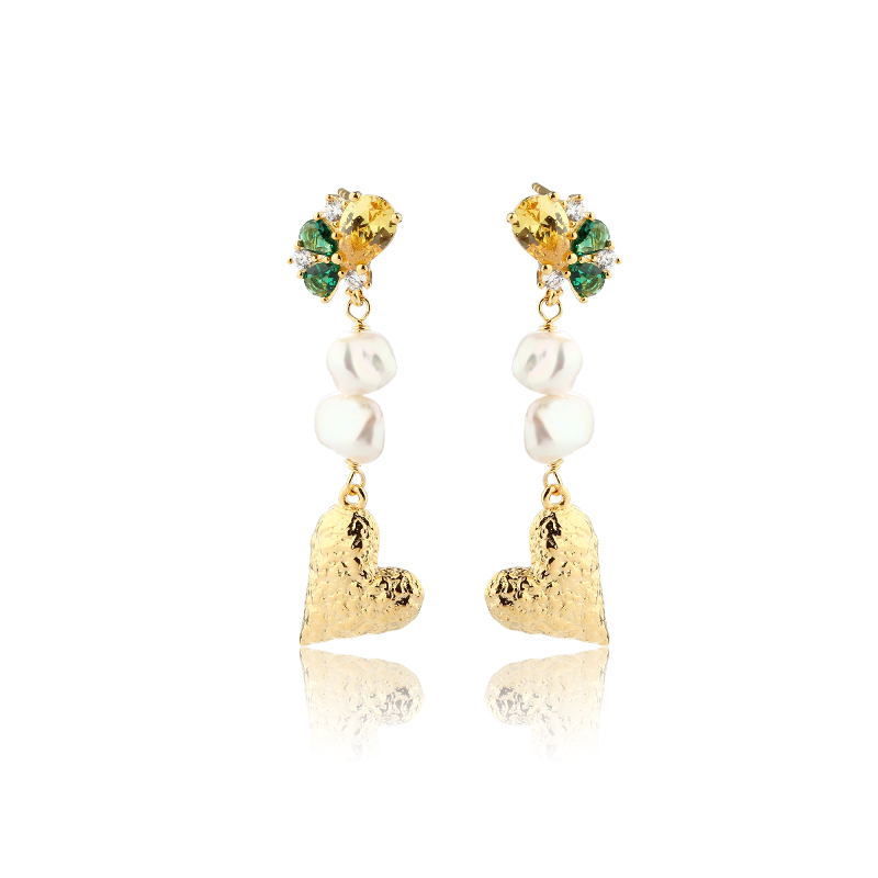 925 Sterling Silver Colourful CZ Earrings Studs