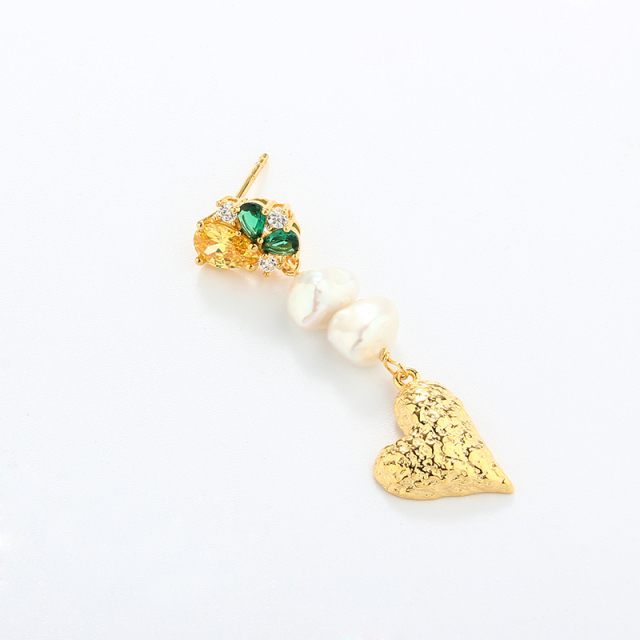 925 Sterling Silver Colourful CZ Earrings Studs