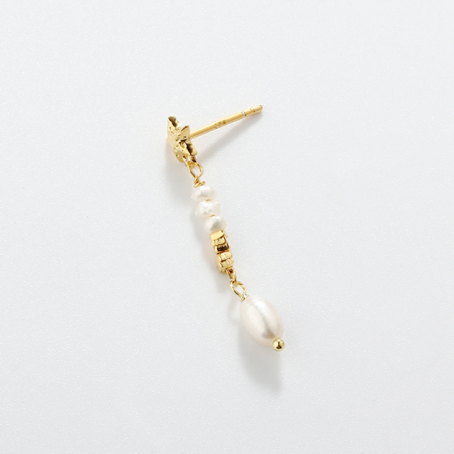 925 Sterling Silver Star and Pearl Earrings Studs