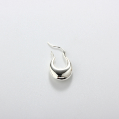 925 Sterling Silver Shiny Fashion Huggie Earrings