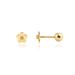 925 Sterling Silver CZ Flower Earring Piercing