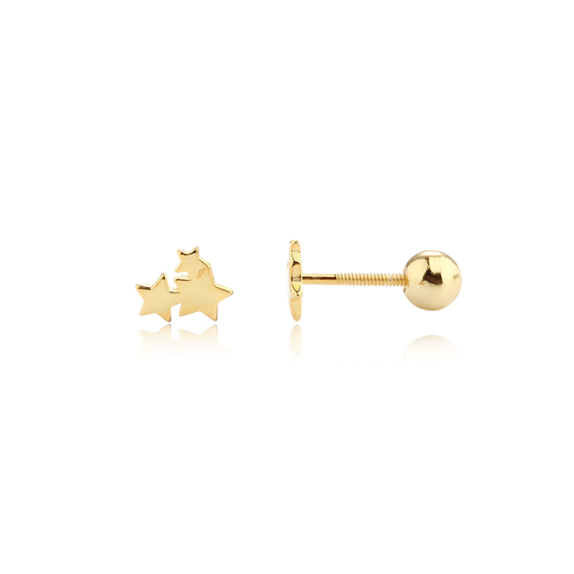 925 Sterling Silver Star CZ Earring Piercing