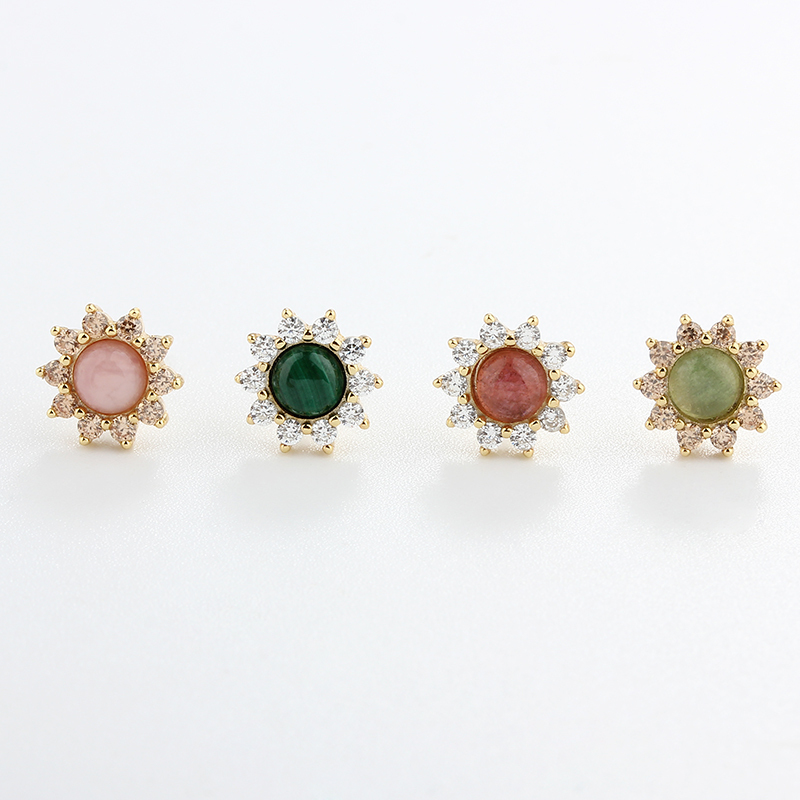 925 Sterling Silver 4mm Gemstone Earrings Studs
