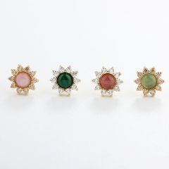 925 Sterling Silver 4mm Gemstone Earrings Studs