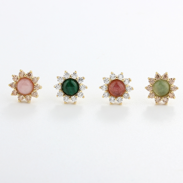 925 Sterling Silver 4mm Gemstone Earrings Studs