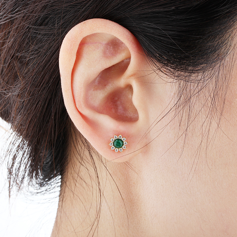 925 Sterling Silver 4mm Gemstone Earrings Studs