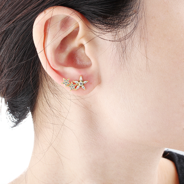 925 Sterling Silver Star Earrings Studs