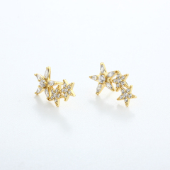 925 Sterling Silver Star Earrings Studs